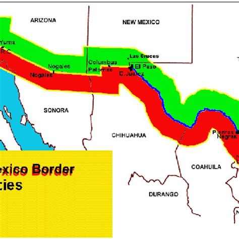 Us Mexico Border Sister Cities Download Scientific Diagram