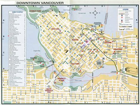Kaarten Van Vancouver Gedetailleerde Gedrukte Plattegronden Van