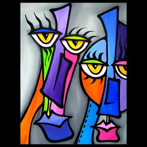 Faces1158 1620 Original Abstract Art Painting Move On By Thomas C