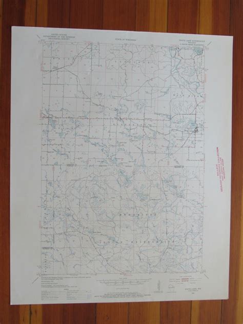 White Lake Wisconsin 1955 Original Vintage Usgs Topo Map 1955 Map