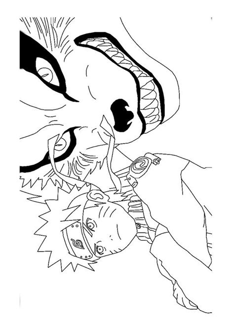 Naruto Nine Tails Coloring Pages Anime Coloring Pages