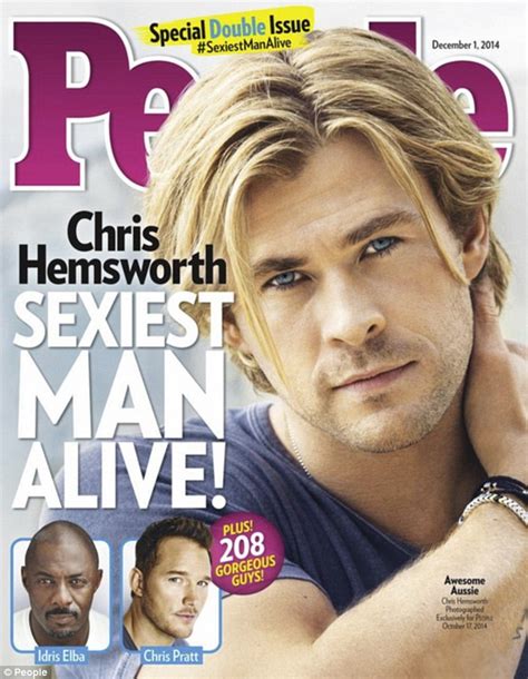 Chris Hemsworth Named People Magazines Sexiest Man Alive Daily Mail Online