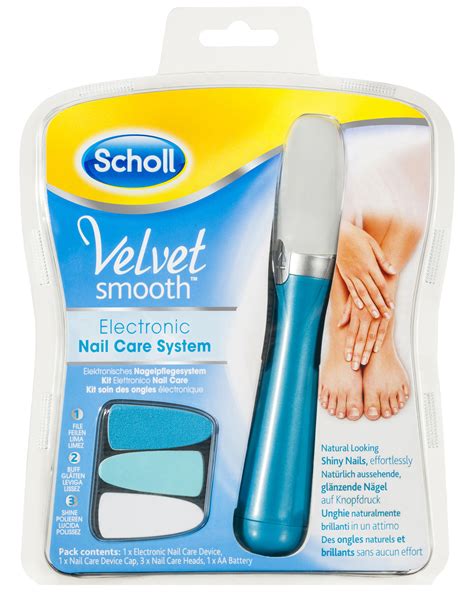 Scholl Velvet Smooth Electronic Nail Care System File Buff And Shine Rb
