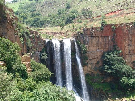 Waterval Boven Elands River Falls Accessed Through An Old Railway