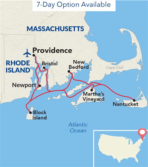 New England Islands Cruise Itinerary Map Sunstone Tours And Cruises