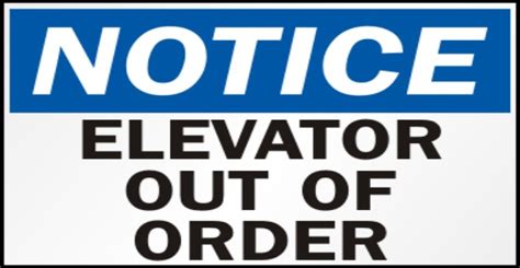 Elevator Out Of Service Sign Printable Printable Templates