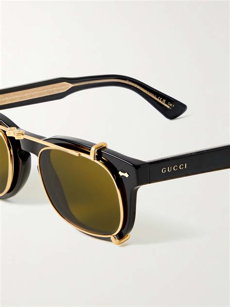 gucci eyewear d frame acetate and gold tone sunglasses mr porter