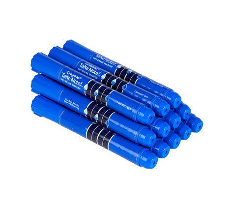Blue Dry Erase Markers Chisel Tip 12 Count Crayola