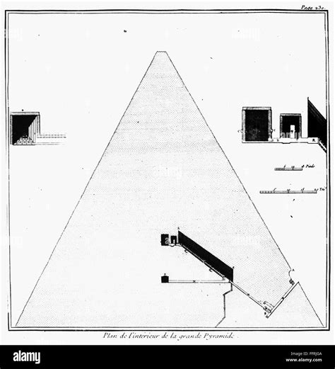 Egypt Pyramid Diagram Ndiagram Of The Interior Of The Great Pyramid Of Kheops At Giza From