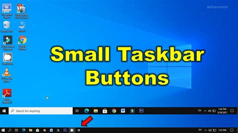 How To Enable Small Taskbar Buttons In Windows 10 Youtube Images And