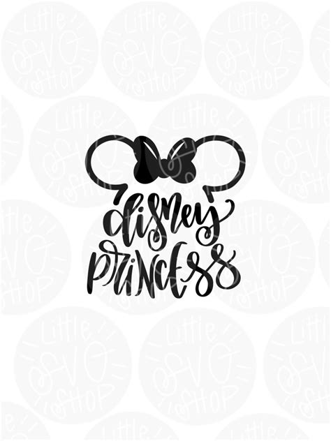 Disney Princess Svg Minnie Ears Svg Disney Princess Shirt Etsy