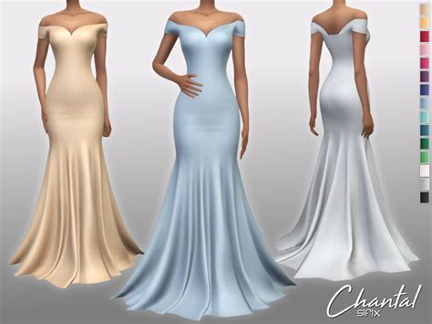 Chantal Dress By Sifix Created For The Sims 4 Emily Cc Finds