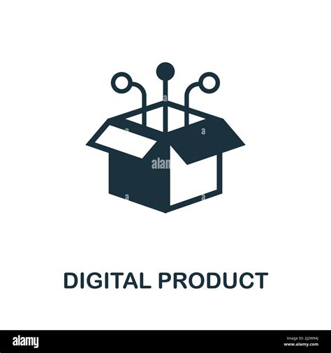 Digital Product Icon Monochrome Simple Digital Product Icon For