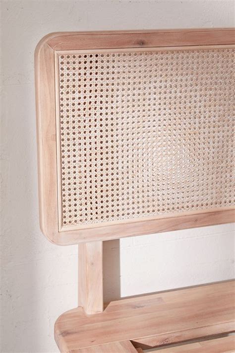 The most common woven rattan bed material is metal. Marte Platform Bed | Rattan headboard, Platform bed ...