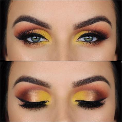 Eye Makeup With Yellow Dress Yellow Eye Makeup Makeup With Yellow