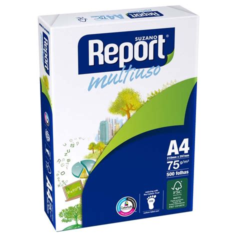 papel sulfite report multiuso a4 500 folhas branco papel blocos no br