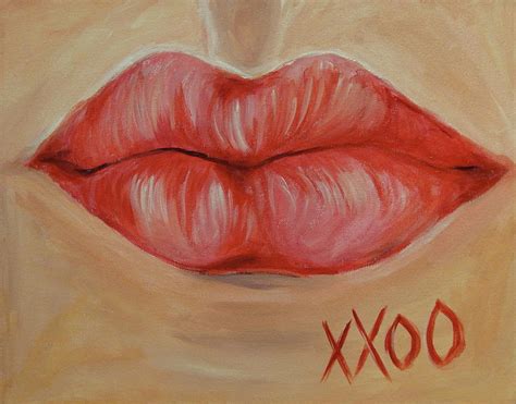 Red Lips Painting By Dyanne Parker Fine Art America