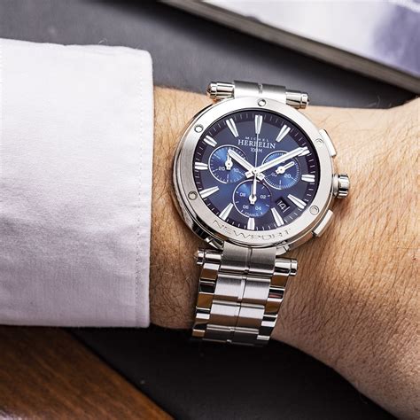 michel herbelin newport chronograph bracelet watch 37688 b35