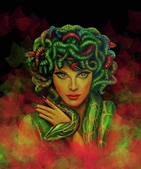 Medusa Greek Mythology Painting By Richa Malik Pixels