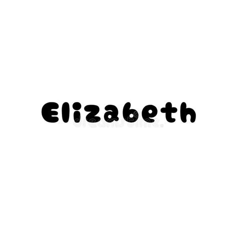 The Female Name Is Elizabeth Background With The Inscription