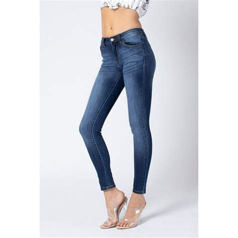kancan kan can women s mid rise super skinny jeans basic kc7092