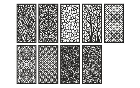 Pack Cnc Screens Patterns Files Vectors To Cut Wall Separator Dxf
