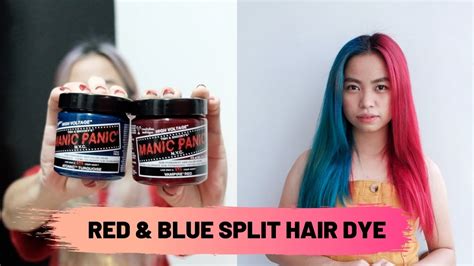 Red And Blue Split Hair Dye Manicpanic Vampire Red And Atomic