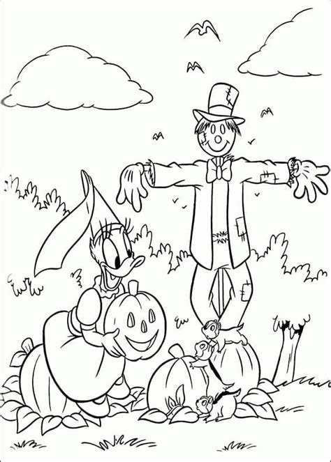 Dibujos De Pata Daisy En Halloween Para Colorear Para Colorear Pintar