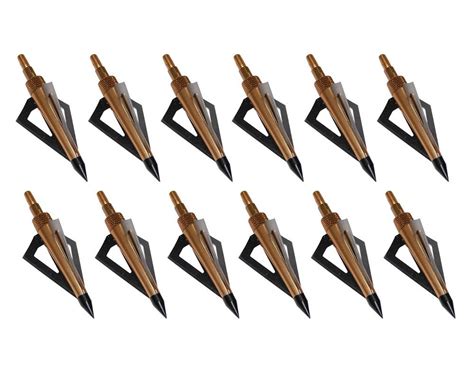 12pack 3 Fixed Blade Archery Broadheads 125 Grain Arrow Head Hunting