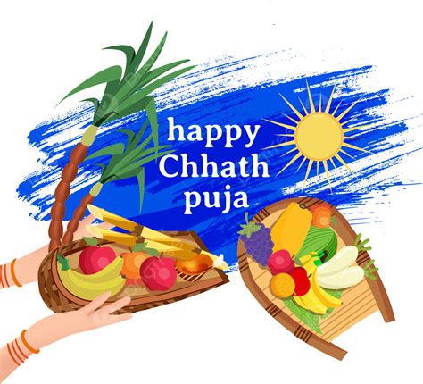 Feliz Chhath Puja Ilustração Fruto De Retenção Png Portátil Fruta