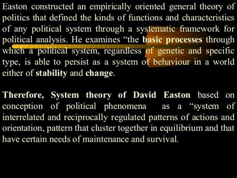 David Easton Political System Theory Koh Enxuan