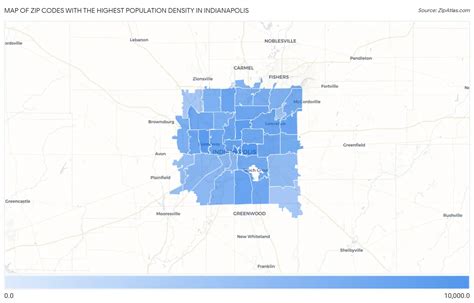 Highest Population Density In Indianapolis By Zip Code Zip Atlas
