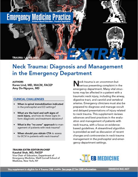 Neck Trauma Diagnosis And Management In The Emergency Department