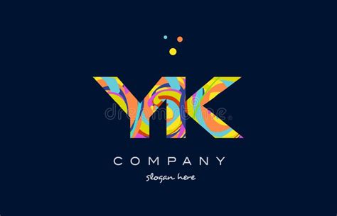 yk y k colorful alphabet letter logo icon template vector stock vector illustration of rainbow