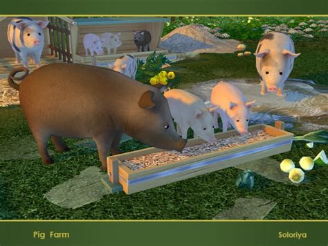 The Sims Resource Pig Farm By Soloriya • Sims 4 Downloads