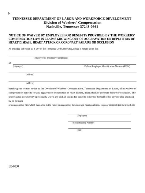 Tn Workers Compensation Form Fill Out And Sign Printable Pdf Template