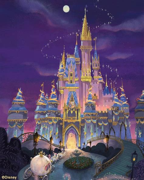 Imagineering Shares Mary Blair Style Rendering Of Cinderella Castle