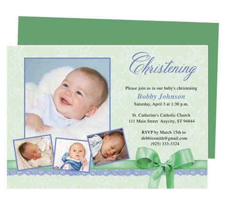 Of course, aside from actually planning the party, the host would also need to send invitations to the guests, too; 21 best Printable Baby Baptism and Christening Invitations ...