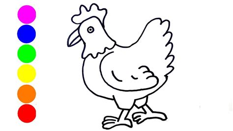 Gambar Ayam Untuk Diwarnai Anak Paud Mari Mewarnai