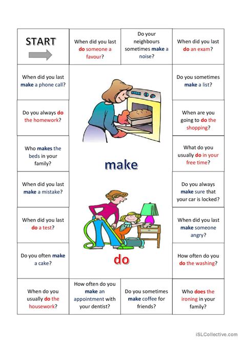 Speaking Activity Using The Verbs Do English Esl Worksheets Pdf Doc