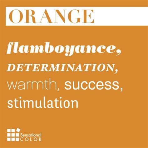 Words That Describe Orange Sensational Color Orange Color Color