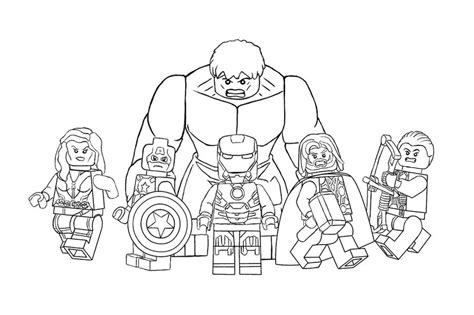 Lego Avengers Free Coloring Pages