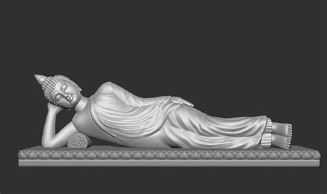 asian sleeping buddha statue 3d model 3d printable cgtrader