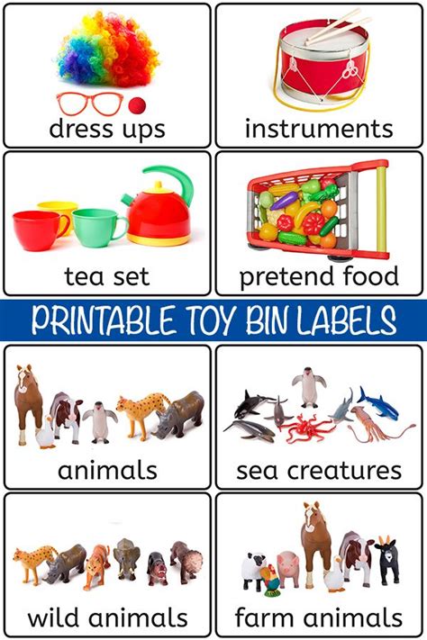 An Image Of Printable Toy Animal Labels For Kids To Use In Crafts And