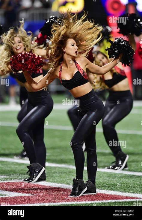 Atlanta Falcons Cheerleaders Perform During The First Half Of An NFL