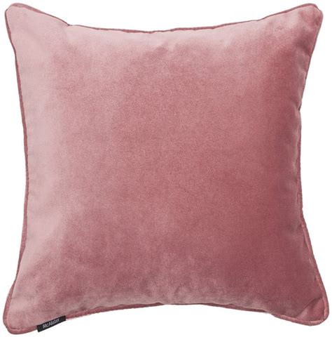 Rose Pink Plain Velvet Cushion Cover Self Piped 43cm X 43cm By