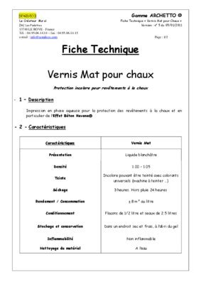 Fiche Technique Match Acryl Mat Pdf Notice Manuel D Utilisation