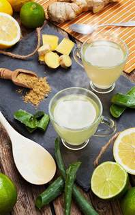 Питьевой гель алоэ вера мёд (drinking gel aloe vera honey) (1000 мл.) Aloe Vera, Lemon, Lime, and Ginger Drink Recipe For ...