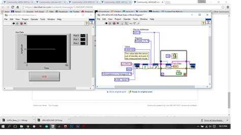 Adxl345 Connected To Arduino Spi To Labview Ni Community