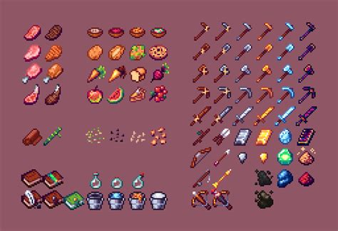 Some Of The Items For My Resource Pack Called Pulchra Rminecraft